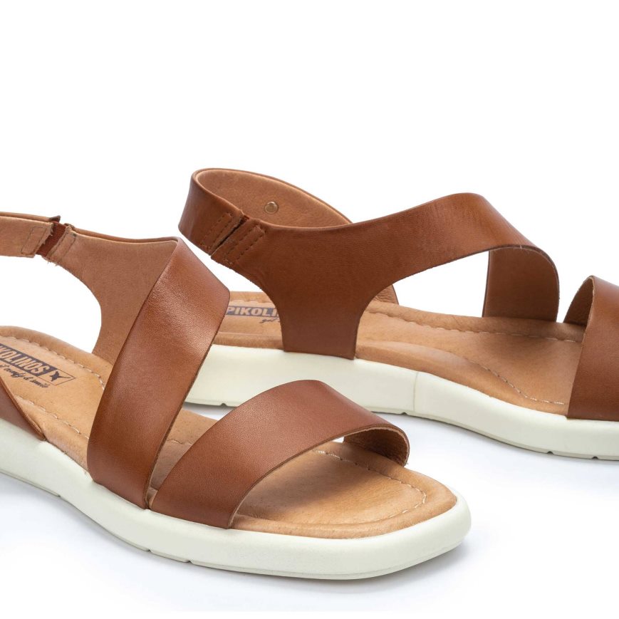 Women's Pikolinos CALELLA Flat Sandals Brown | NZ W0Q2987